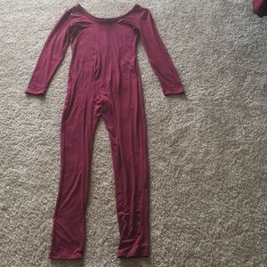 Burgundy jumpsuit